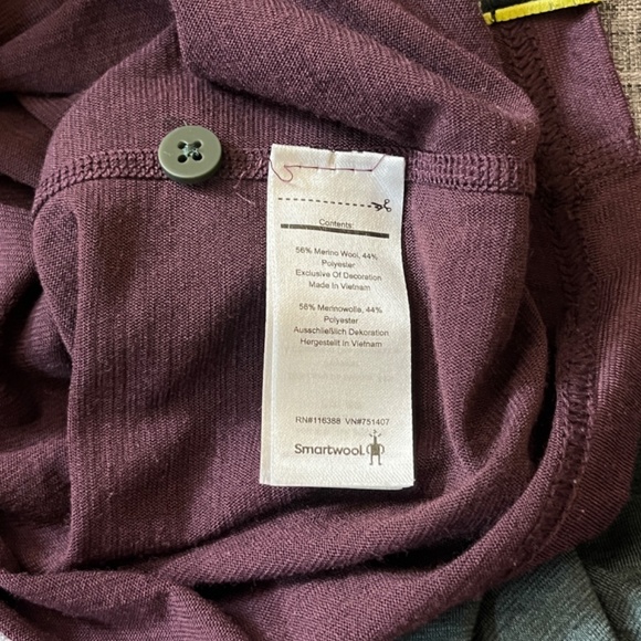 Smartwool Wool Blend Colorblock Long Sleeve Henley Shirt - Men's Size S - Green - Picture 5 of 10